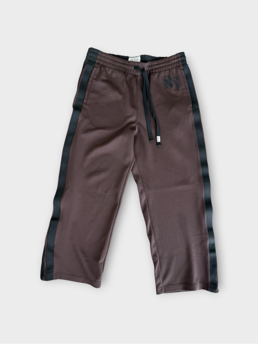 EUC Ruehl No.925 Vintage Brown Track Pants with Black Side Stripes